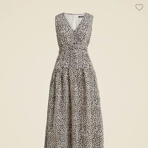 NWT J. Crew Small Tall Hyacinth dress in leopard crepe de chine